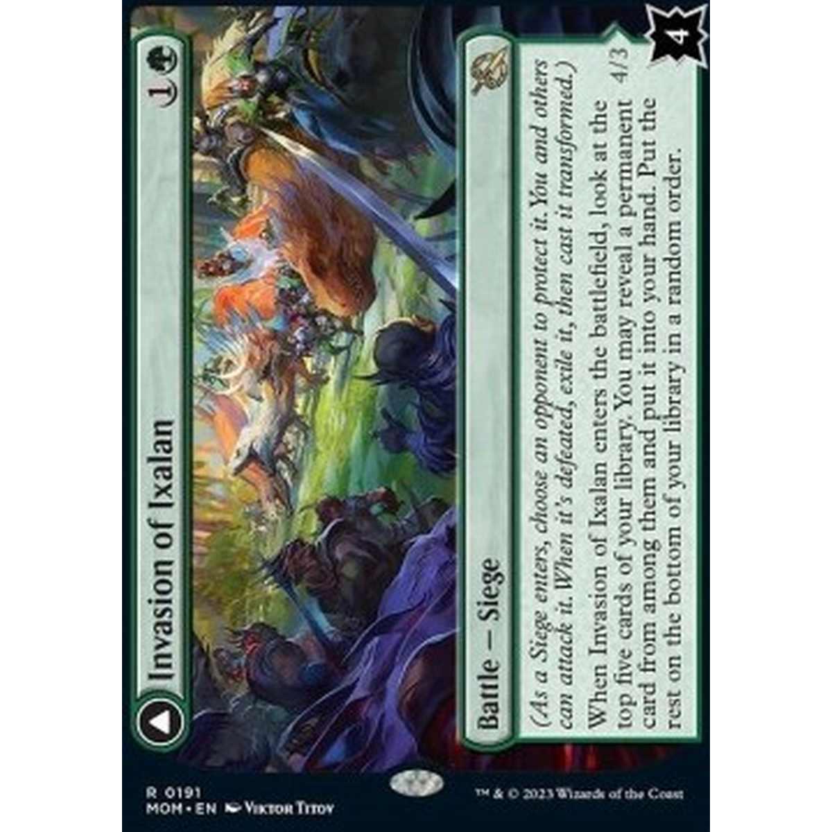 Invasion of Ixalan // Belligerent Regisaur - Invasion of Ixalan // Belligerent Regisaur - [MOM] [NM] [Foil]