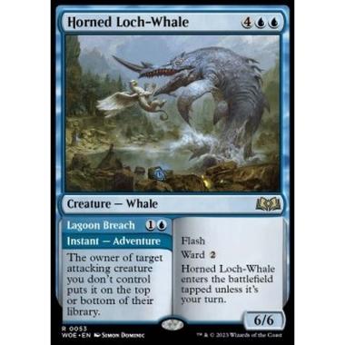 Horned Loch-Whale // Lagoon Breach - Horned Loch-Whale // Lagoon Breach - [WOE] [NM] [Foil]