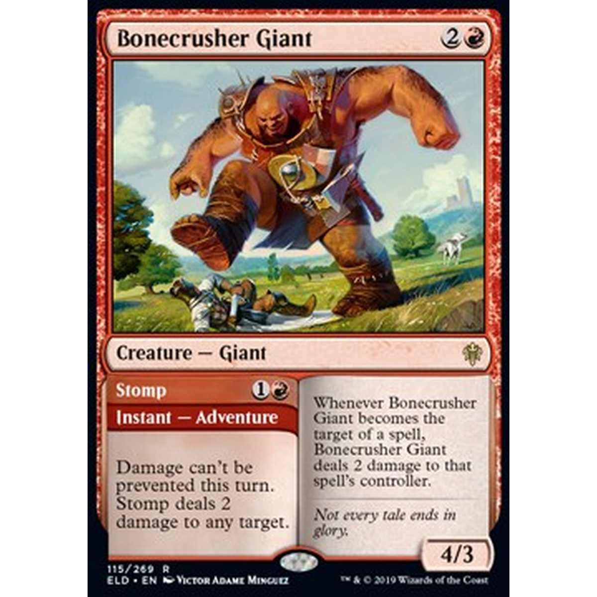 Bonecrusher Giant // Stomp - Bonecrusher Giant // Stomp - [ELD] [NM] [Foil]