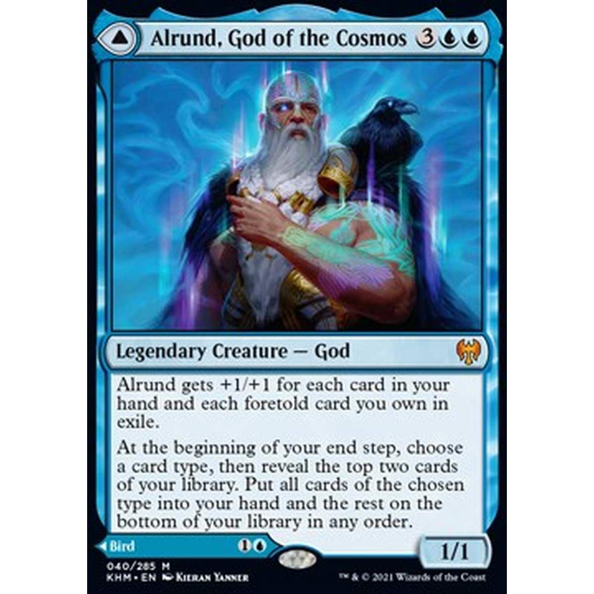 Alrund, God of the Cosmos // Hakka, Whispering Raven - Alrund, God of the Cosmos // Hakka, Whispering Raven - [KHM] [NM] [Foil]