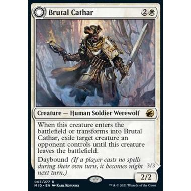 Brutal Cathar // Moonrage Brute - Cataro Brutale // Bruto della Guardia Lunare - [MID] [NM]