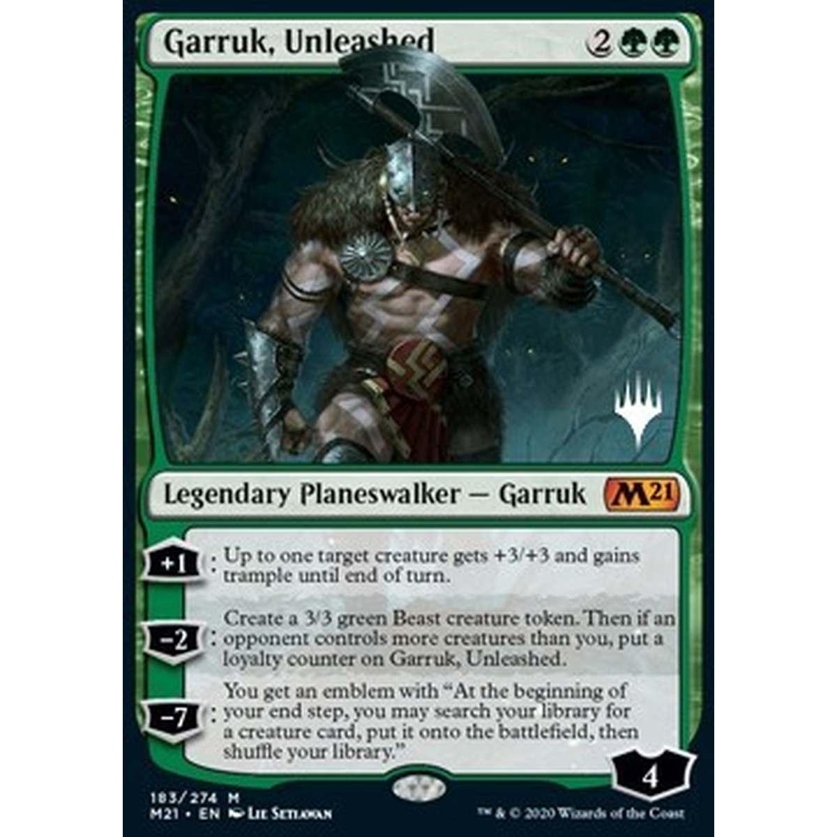 Garruk, Unleashed (V.1) - Garruk, Infuriato (V.1) - [PM21] [NM] [Foil]