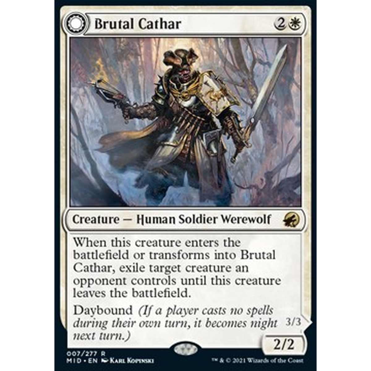 Brutal Cathar // Moonrage Brute - Brutal Cathar // Moonrage Brute - [MID] [NM]
