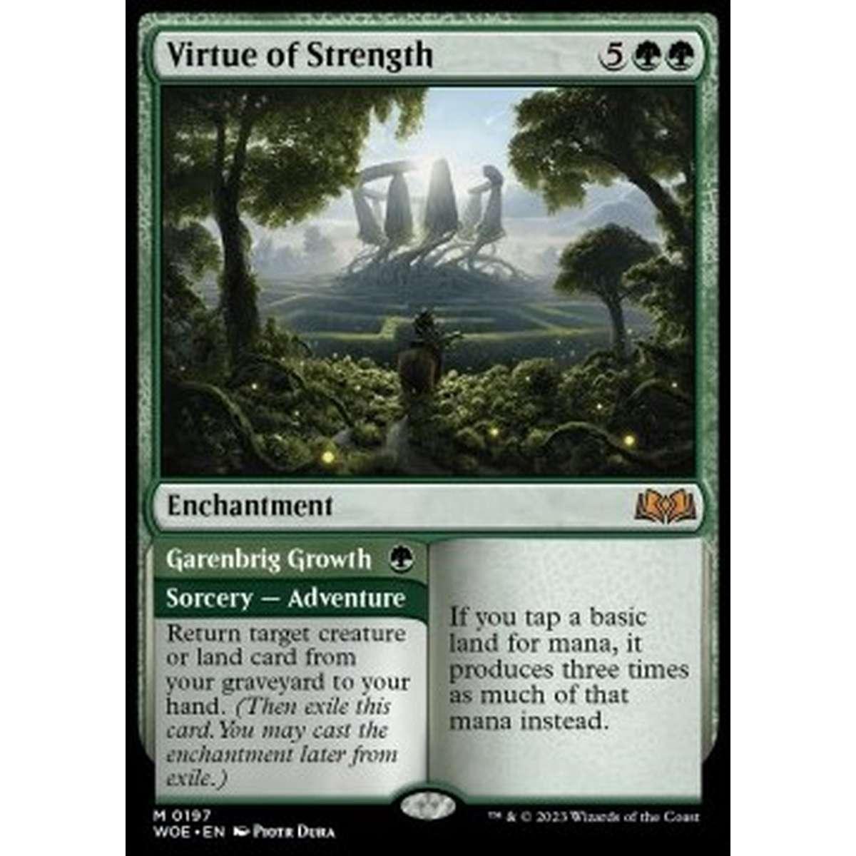 Virtue of Strength // Garenbrig Growth - Virtue of Strength // Garenbrig Growth - [WOE] [NM]