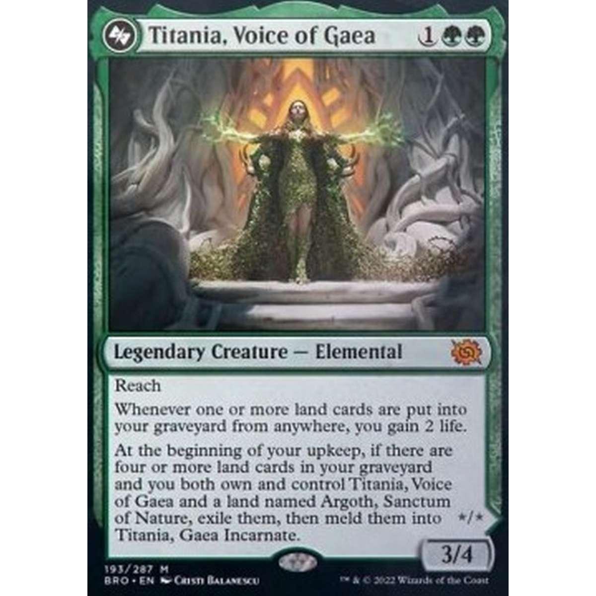 Titania, Voice of Gaea // Titania, Gaea Incarnate - Titania, Voice of Gaea // Titania, Gaea Incarnate - [BRO] [NM]