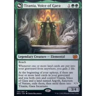 Titania, Voice of Gaea // Titania, Gaea Incarnate - Titania, Voice of Gaea // Titania, Gaea Incarnate - [BRO] [NM] [Foil]