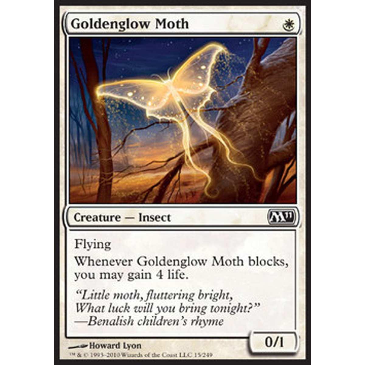 Goldenglow Moth - Falena Lucedorata - [M11] [NM]
