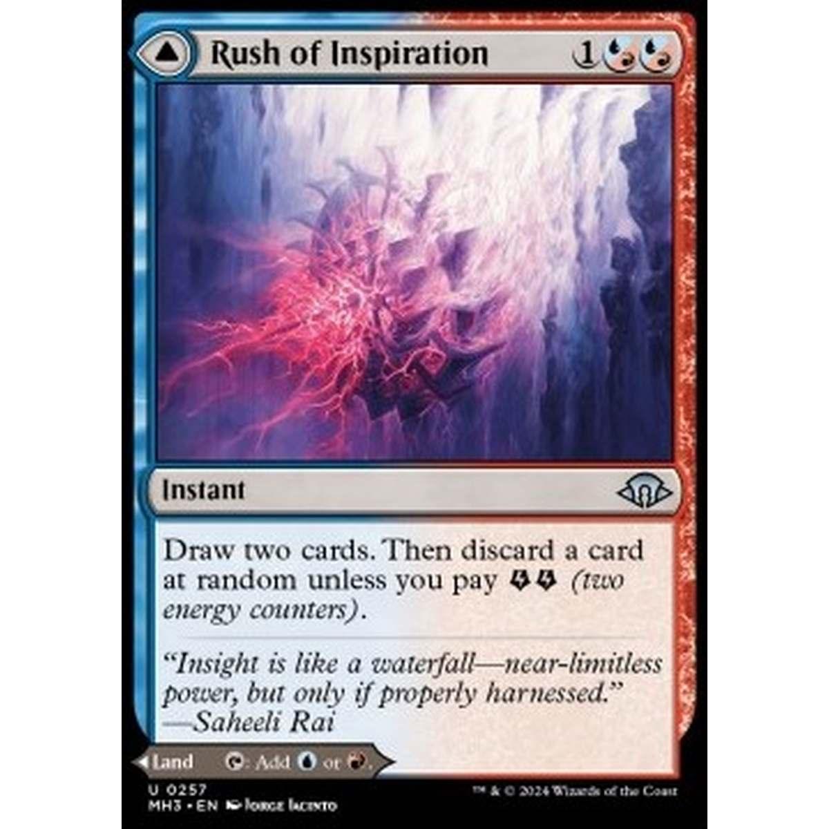 Rush of Inspiration // Crackling Falls - Rush of Inspiration // Crackling Falls - [MH3] [NM]