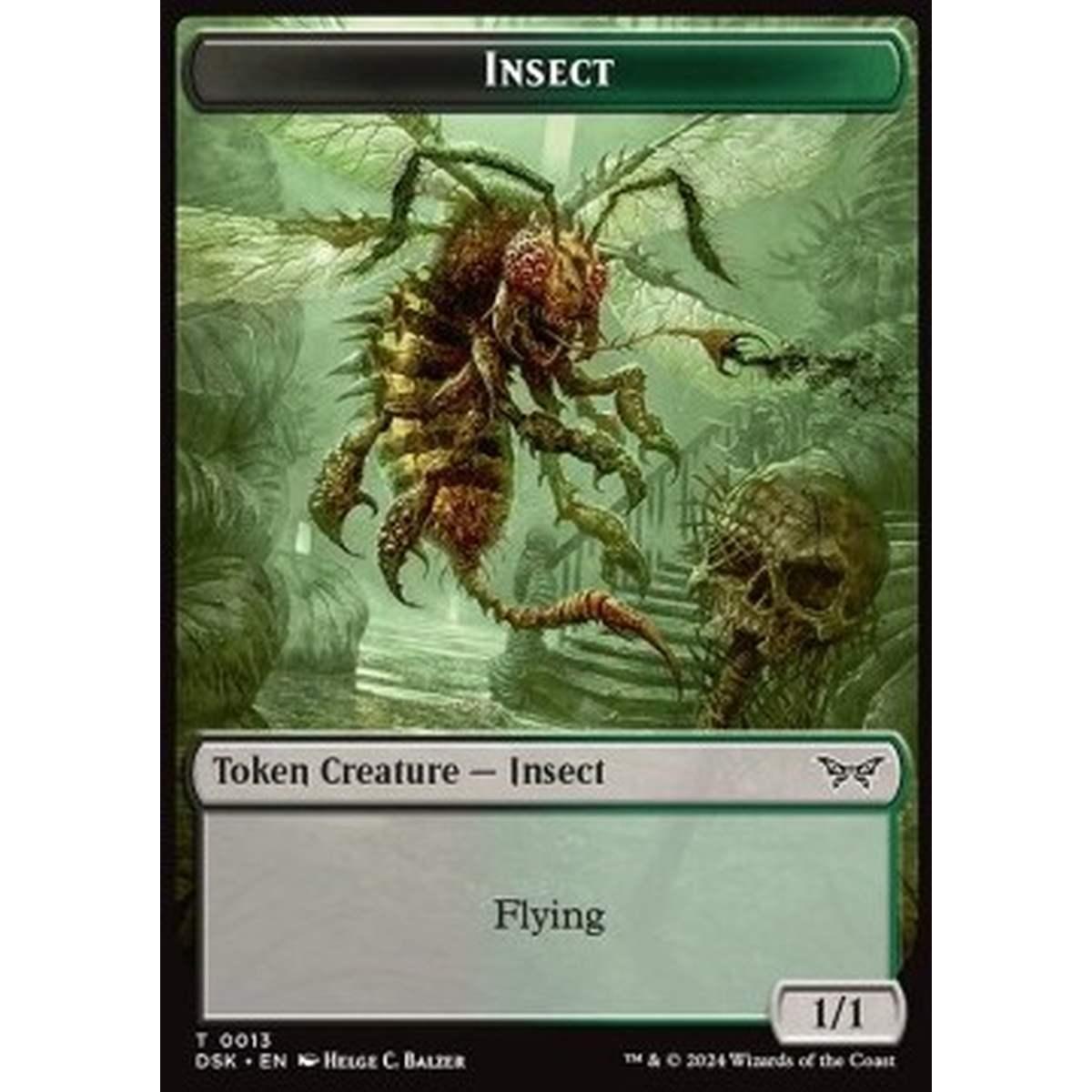 Insect Token (Black and Green 1/1 Flying) - Insect Token (Black and Green 1/1 Flying) - [TDSK] [NM]
