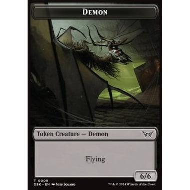 Demon Token (B 6/6 Flying) // Manifest Token (C 2/2) - Demon Token (B 6/6 Flying) // Manifest Token (C 2/2) - [TDSK] [NM] [Foil]