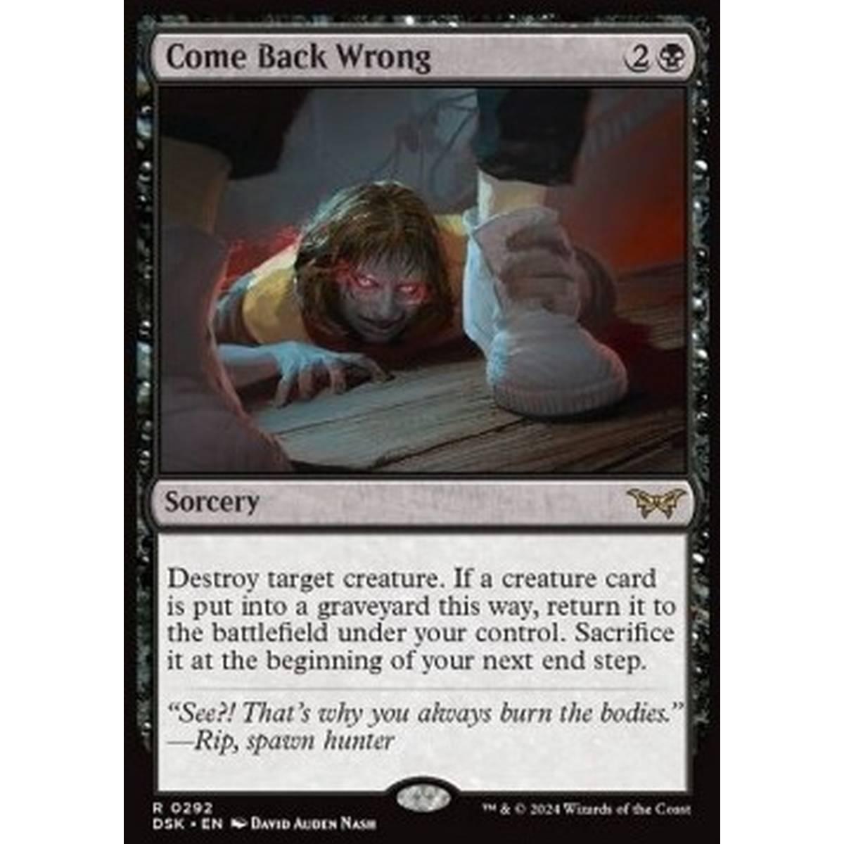 Come Back Wrong (V.1) - Ritorno Infausto (V.1) - [XDSK] [NM]