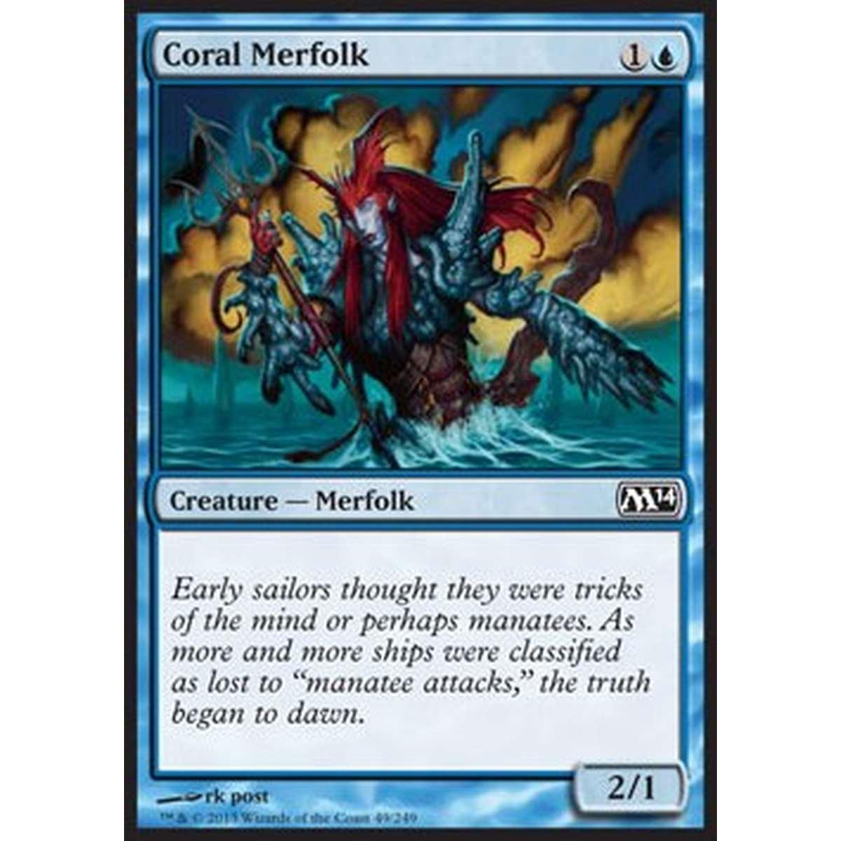 Coral Merfolk - Tritone Corallino - [M14] [NM]