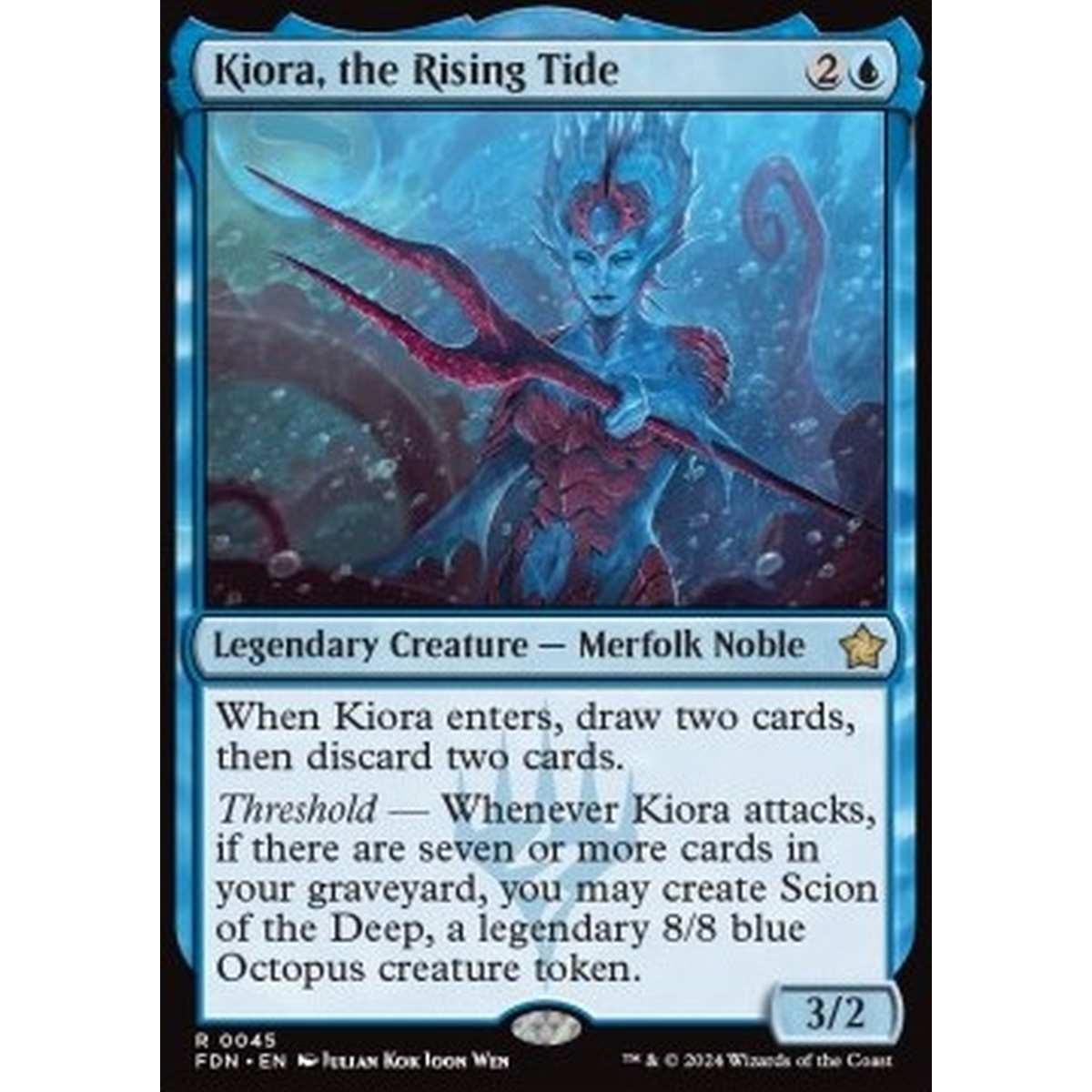 Kiora, the Rising Tide - Kiora, the Rising Tide - [FDN] [NM] [Foil]