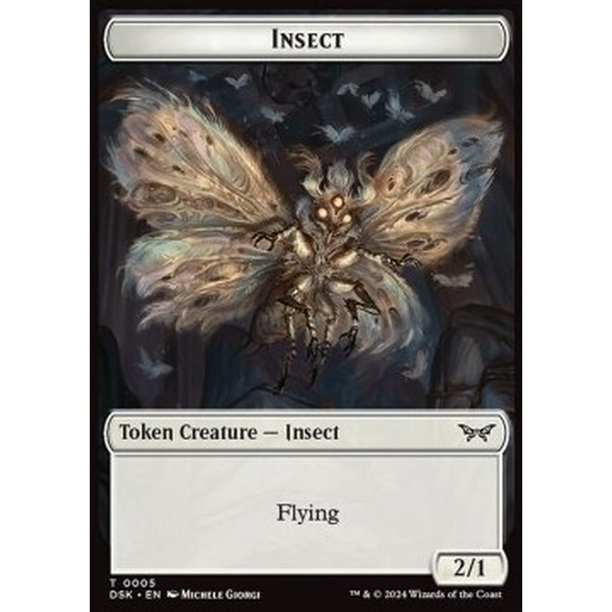 Insect Token (White 2/1) - Insect Token (White 2/1) - [TDSK] [NM]
