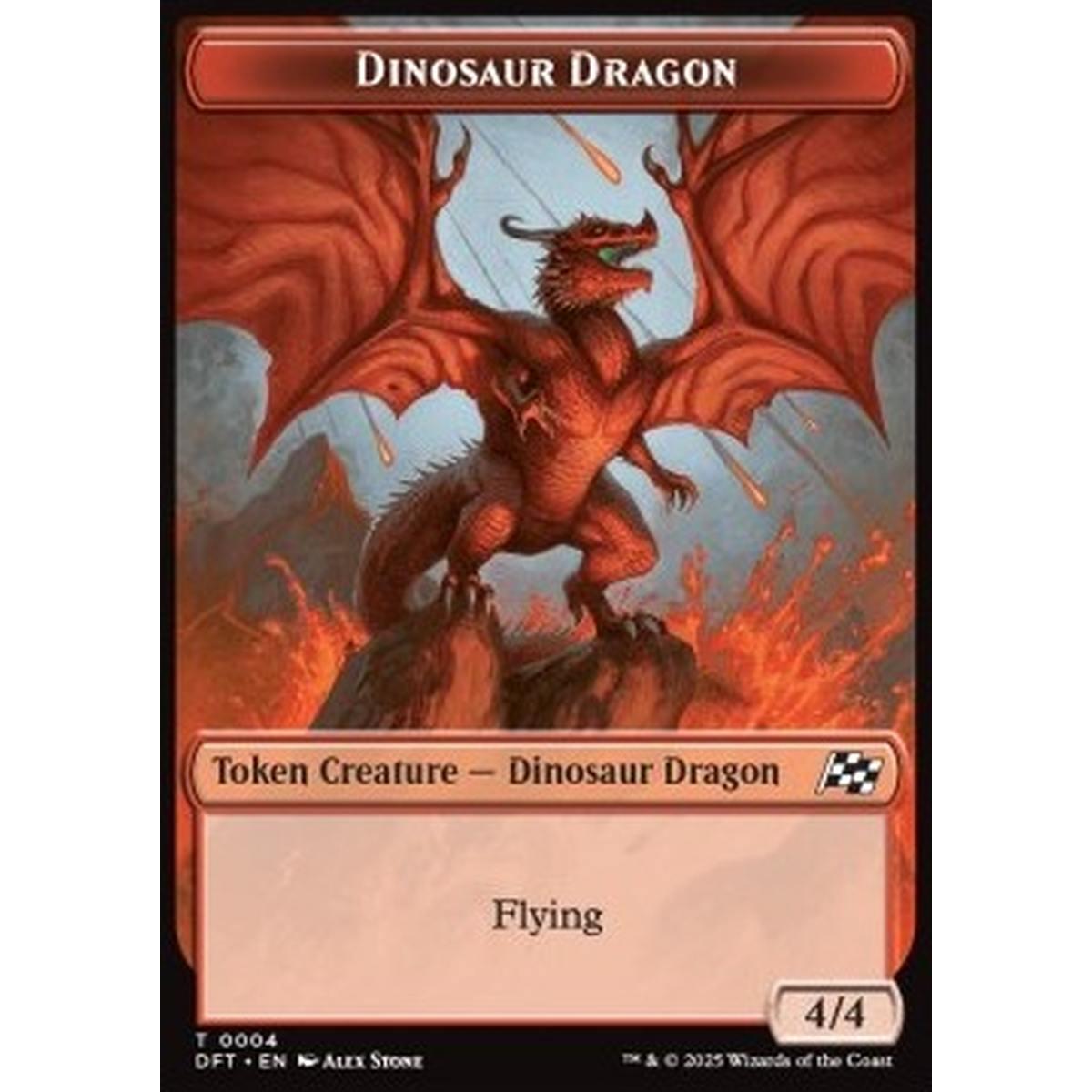 Dinosaur Dragon Token (R 4/4) // Treasure Token - Dinosaur Dragon Token (R 4/4) // Treasure Token - [DFTT] [NM] [Foil]