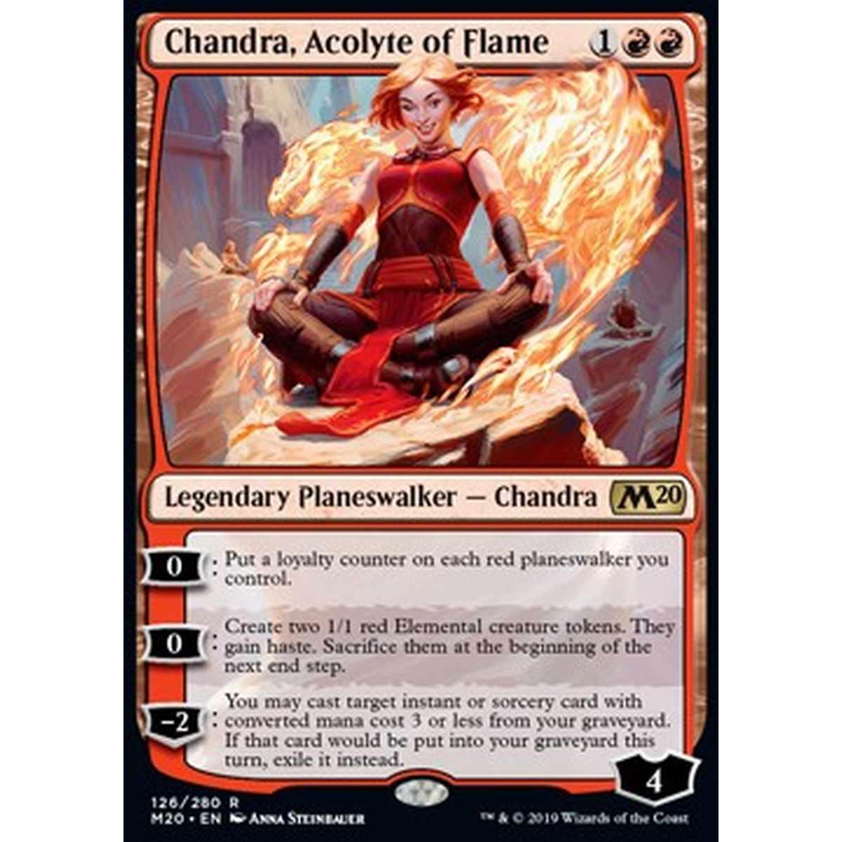 Chandra, Acolyte of Flame - Chandra, Accolita delle Fiamme - [M20][NM]