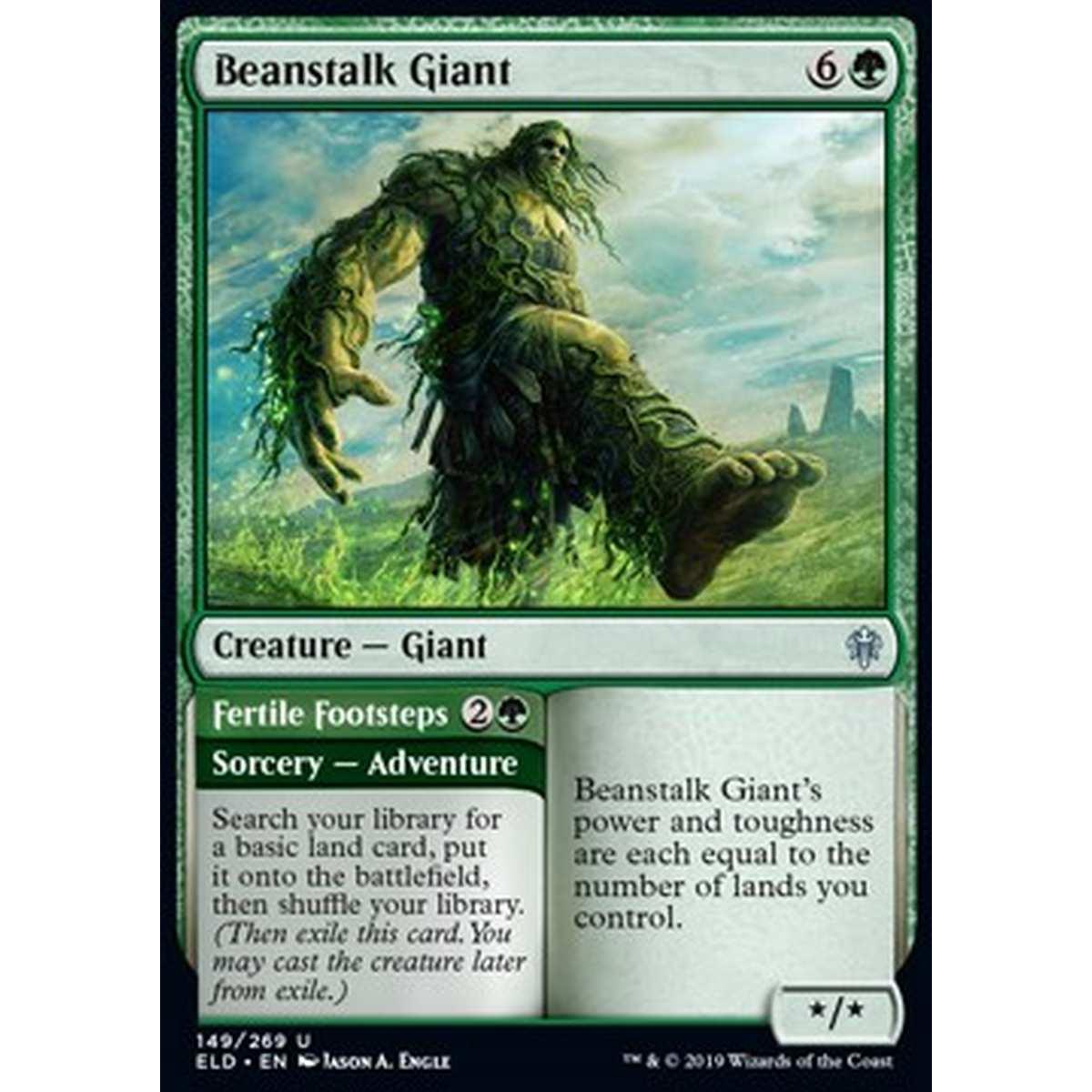 Beanstalk Giant // Fertile Footsteps - Beanstalk Giant // Fertile Footsteps - [ELD][NM] [Foil]