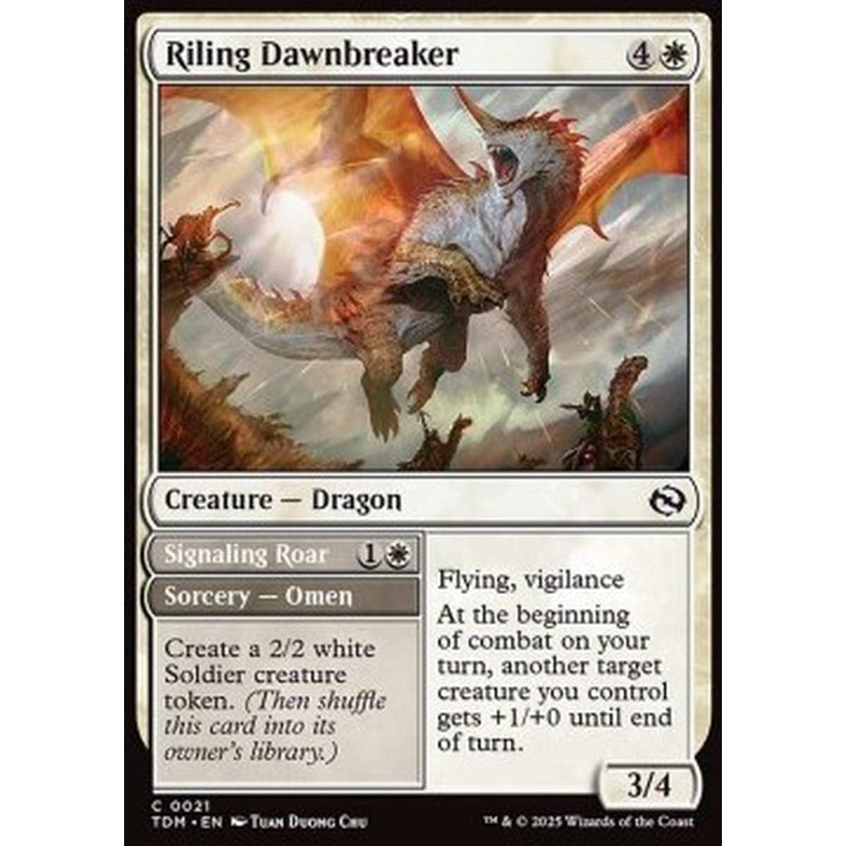 Riling Dawnbreaker // Signaling Roar - Riling Dawnbreaker // Signaling Roar - [TDM][NM]
