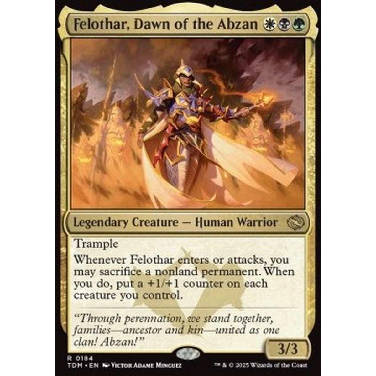 Felothar, Dawn of the Abzan - Felothar, Dawn of the Abzan - [TDM][NM]