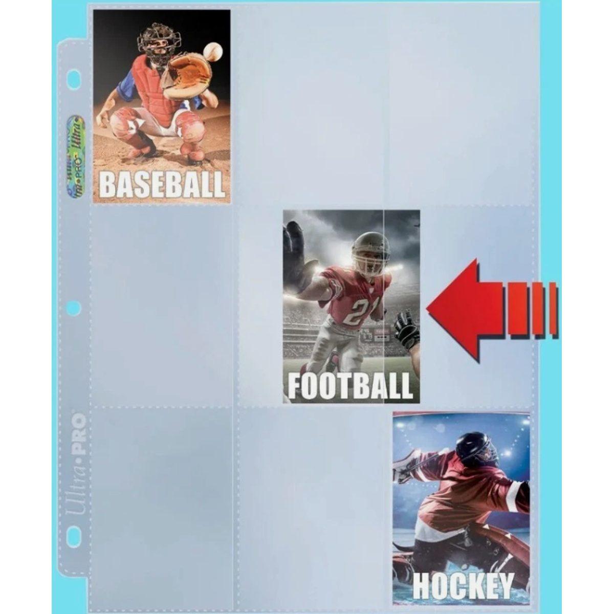 1x FOGLI Premium Side-Load 9 Tasche Pagine per Album ad Anelli