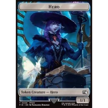 Hero Token (W 1/1) // Horror Token (B 2/2) (V.2) - Hero Token (W 1/1) // Horror Token (B 2/2) (V.2) - [TFIN][NM]