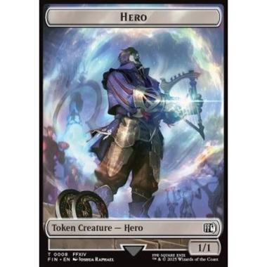 Hero Token (W 1/1) // Bird Token (G 2/2) (V.3) - Hero Token (W 1/1) // Bird Token (G 2/2) (V.3) - [TFIN][NM]