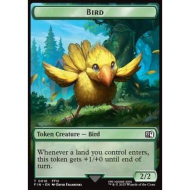 Bird Token (G 2/2) // Wizard Token (B 0/1) (V.1) - Bird Token (G 2/2) // Wizard Token (B 0/1) (V.1) - [TFIN][NM]