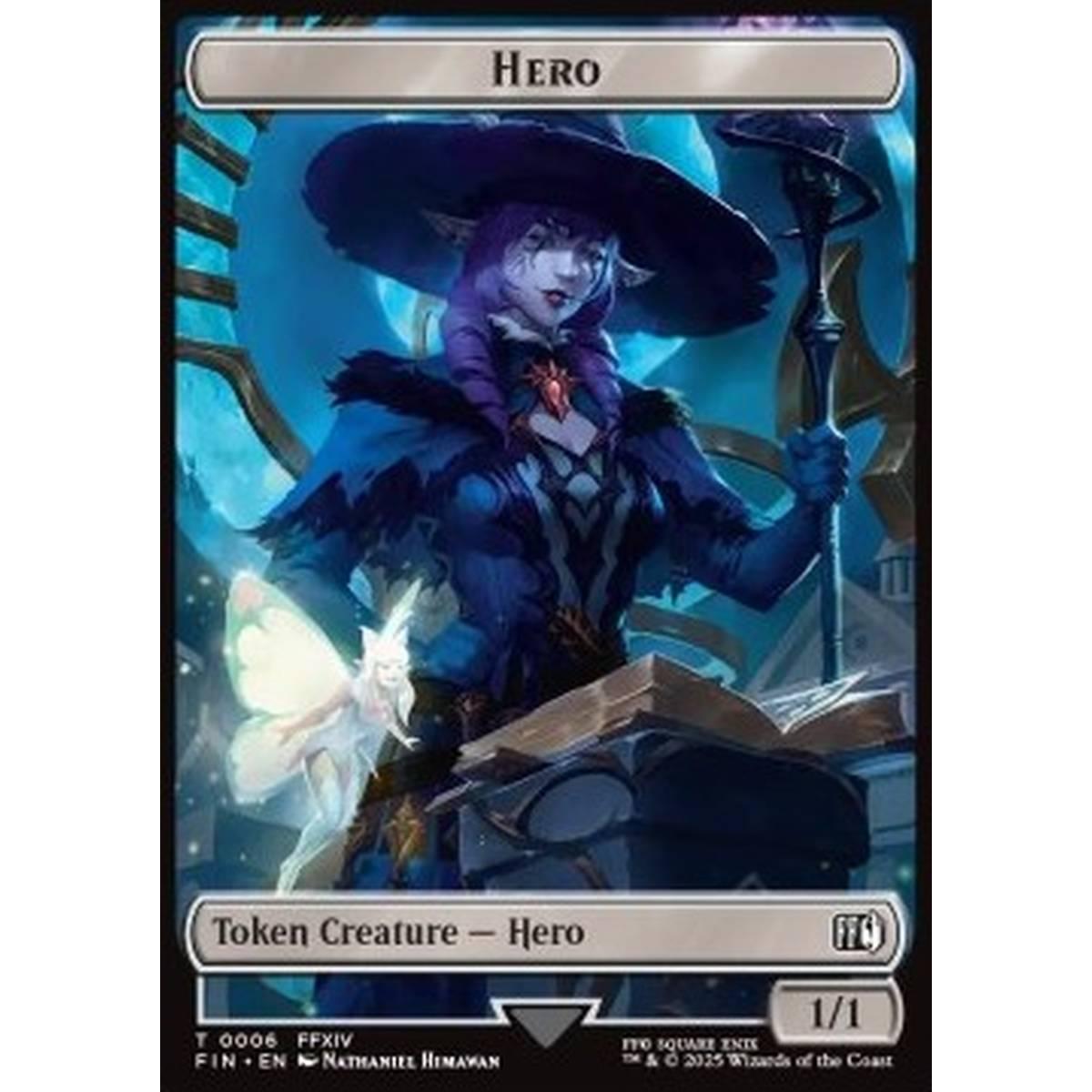 Hero Token (W 1/1) // Robot Warrior Token (UA 3/3) (V.2) - Hero Token (W 1/1) // Robot Warrior Token (UA 3/3) (V.2) - [TFIN][NM]