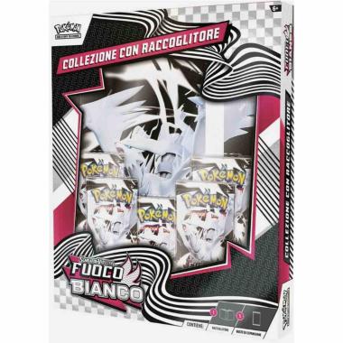Collezione con Raccoglitore Pokemon Fuoco Bianco Italiano