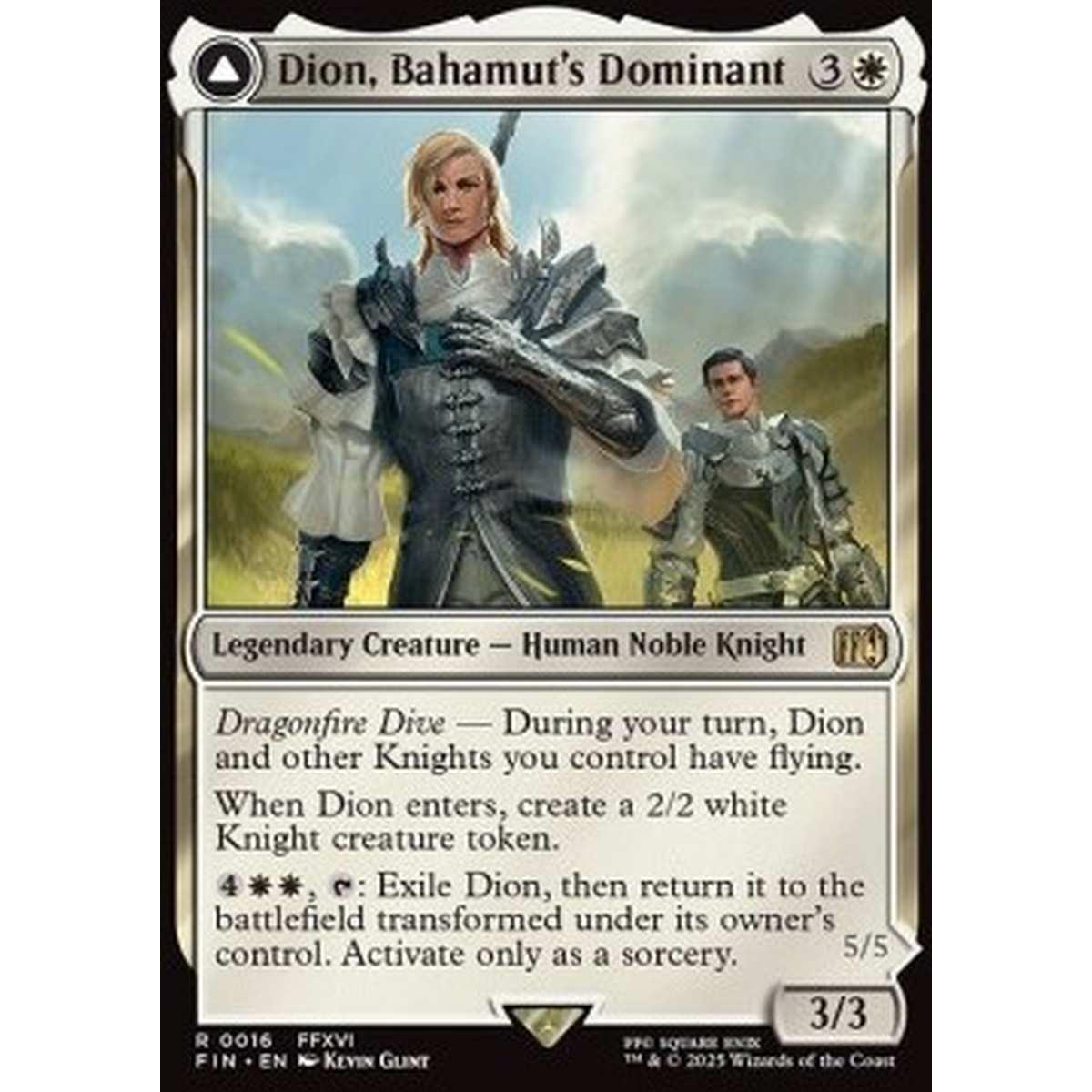Dion, Bahamut's Dominant // Bahamut, Warden of Light - Dion, Bahamut's Dominant // Bahamut, Warden of Light - [FIN][NM] [Foil]