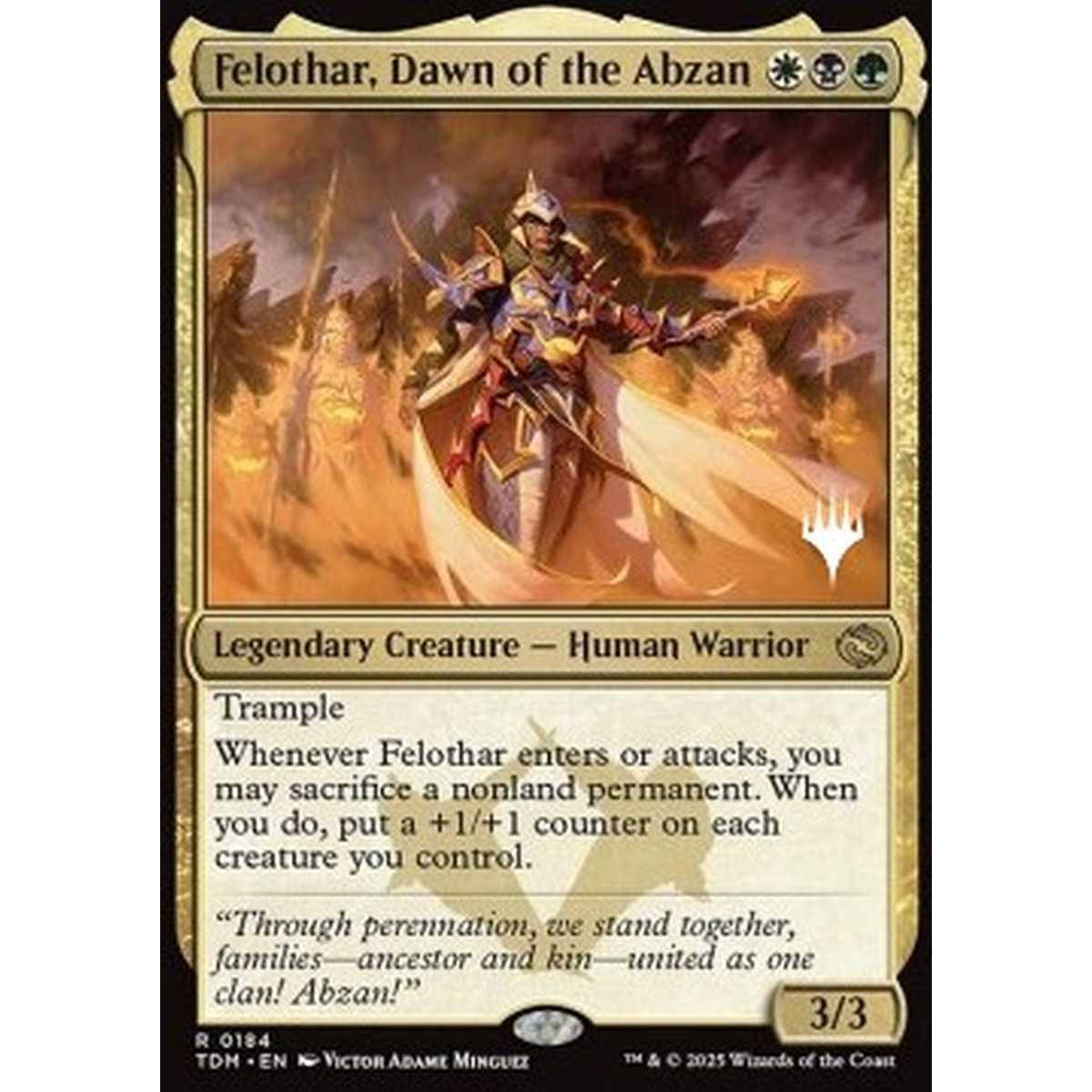Felothar, Dawn of the Abzan (V.2) - Felothar, Dawn of the Abzan (V.2) - [PTDM][NM] [Foil]