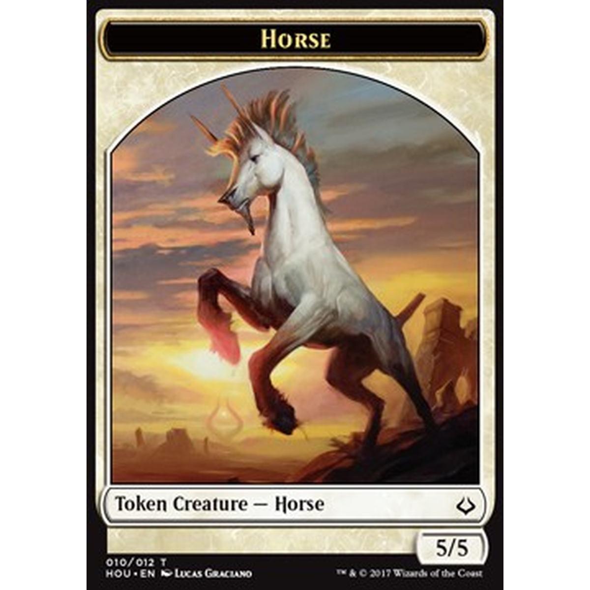 Horse Token (White 5/5) - Horse Token (White 5/5) - [HOU][EX]