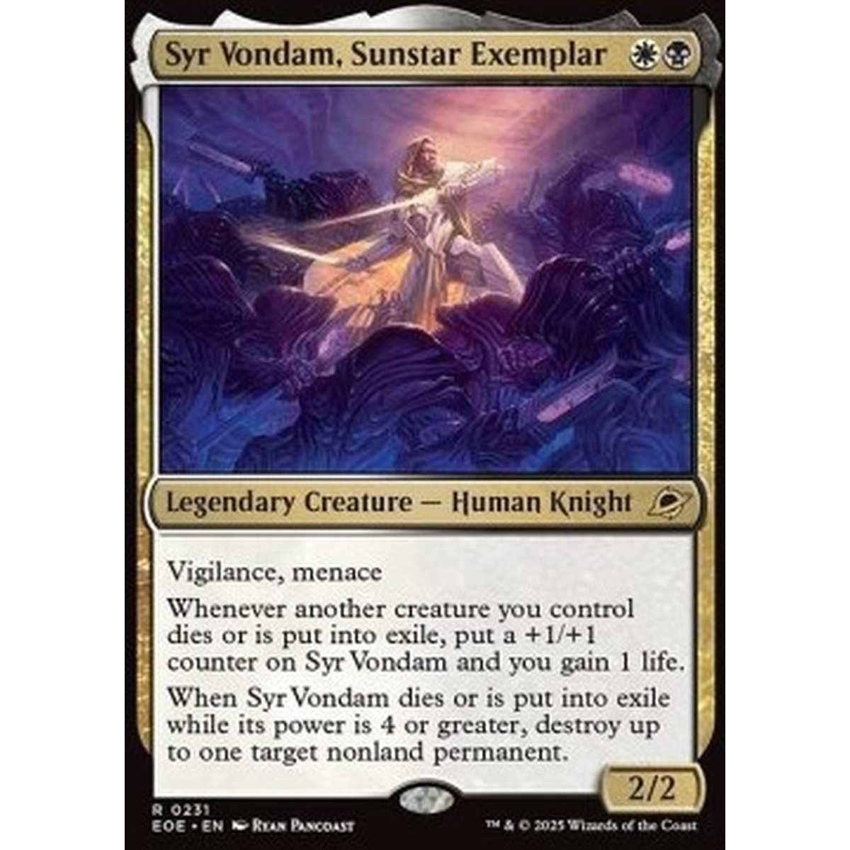Syr Vondam, Sunstar Exemplar - Syr Vondam, Sunstar Exemplar - [EOE][NM] [Foil]