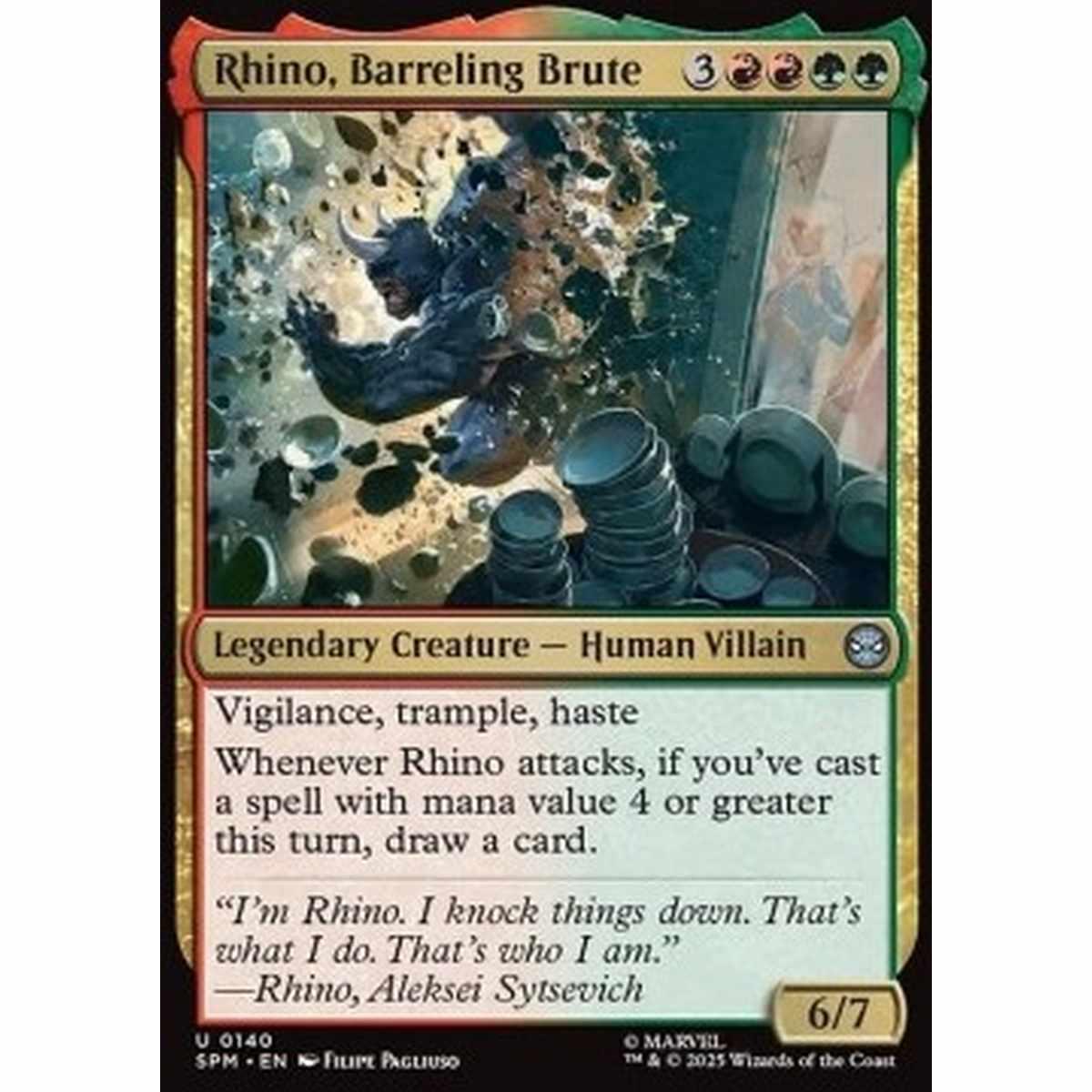 Rhino, Barreling Brute - Rhino, Barreling Brute - [SPM][NM] [Foil]