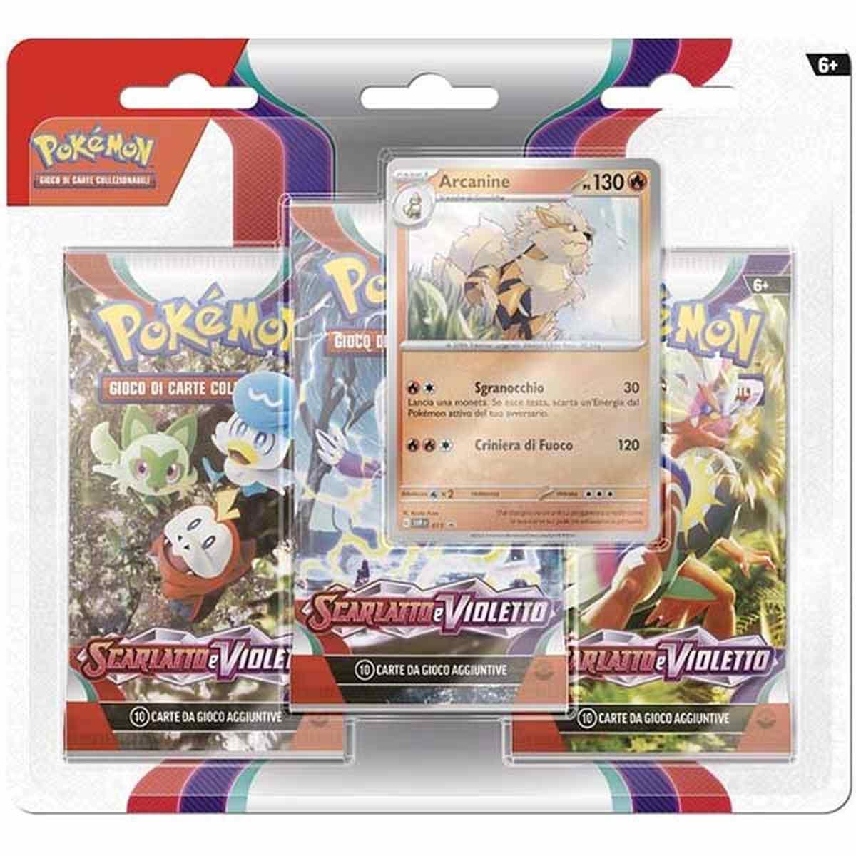 Scarlatto e Violetto Blister da 3 Arcanine Italiano