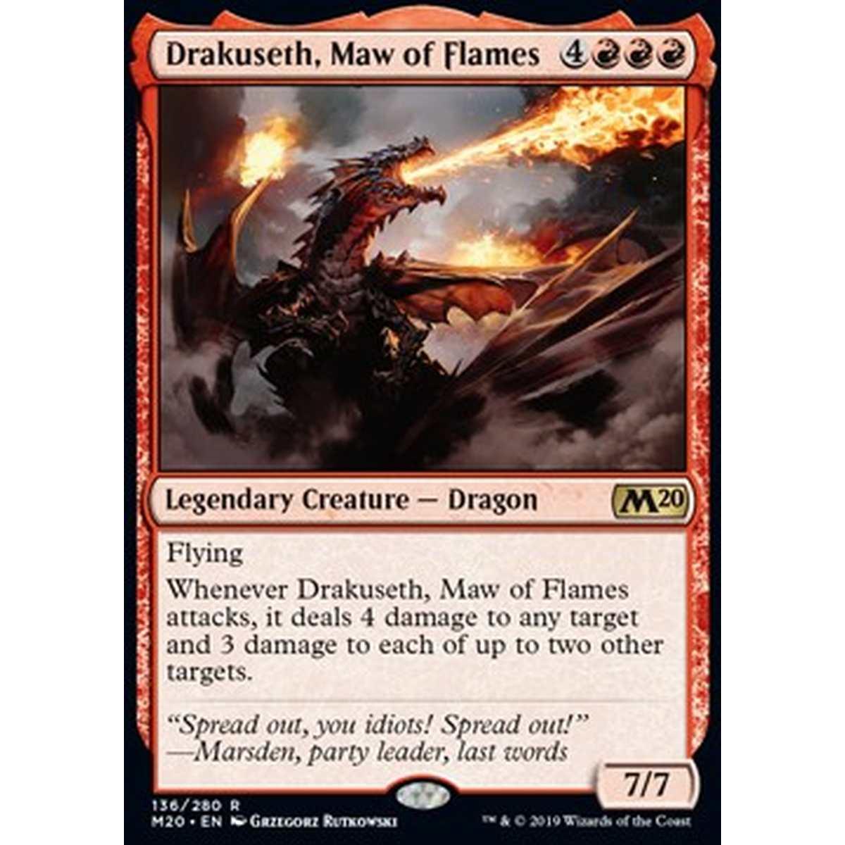 Drakuseth, Maw of Flames - Drakuseth, Maw of Flames - [M20][NM]