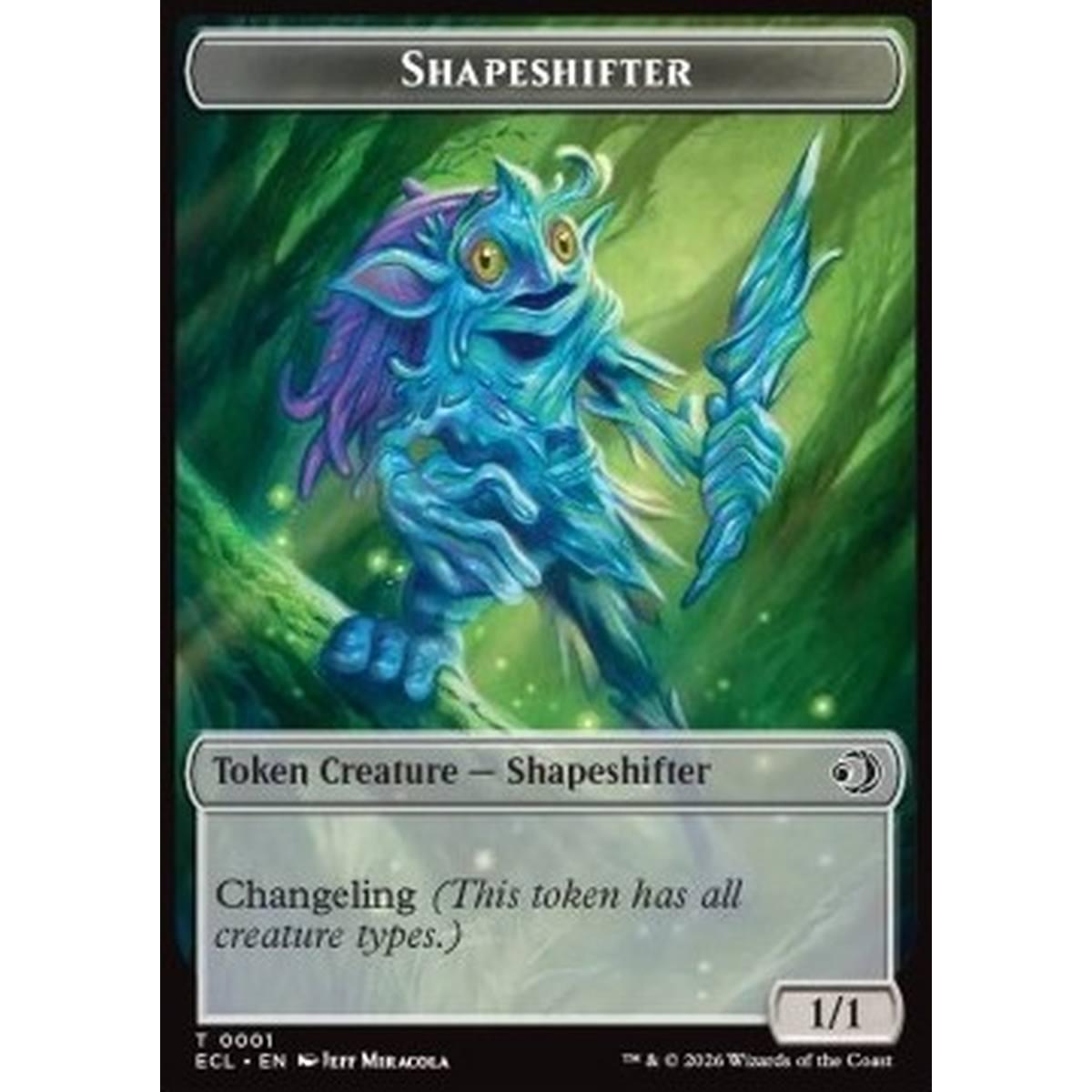 Shapeshifter Token (C 1/1) // Merfolk Token (WU 1/1) - Shapeshifter Token (C 1/1) // Merfolk Token (WU 1/1) - [TECL][NM]