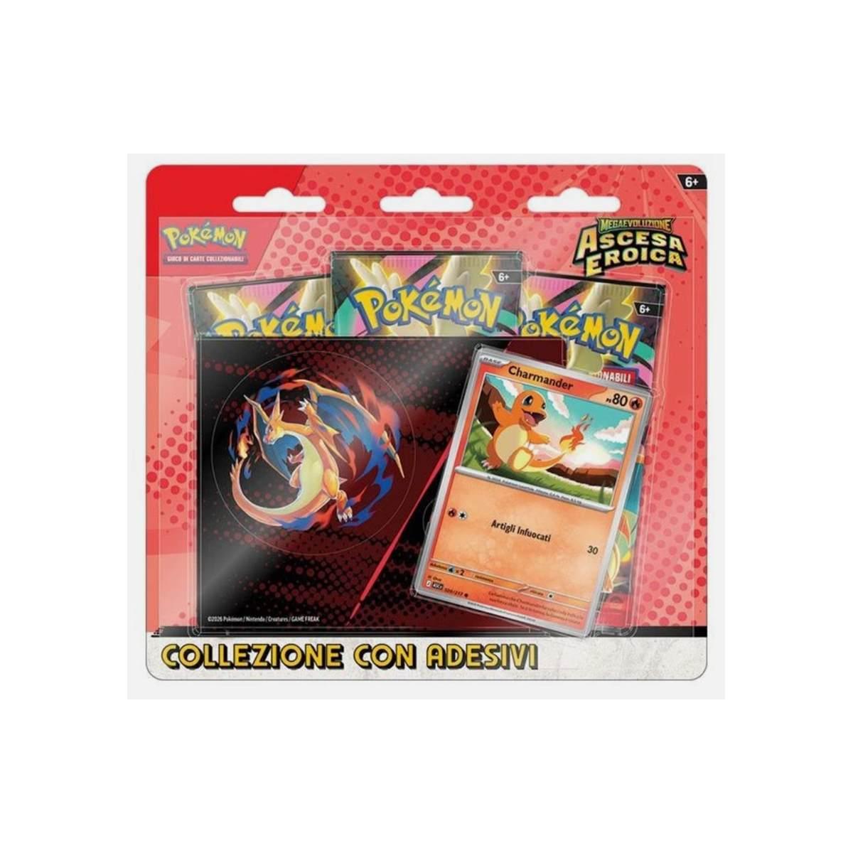 Collezione con Adesivi Ascesa Eroica Charmander Mega Charizard Y