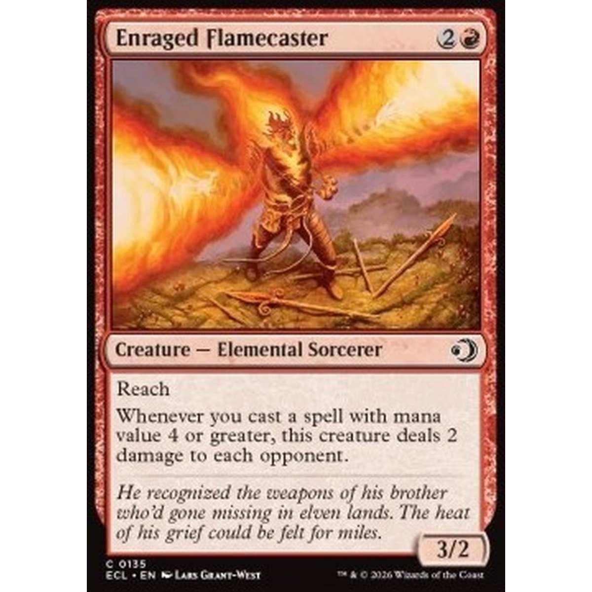 Enraged Flamecaster - Enraged Flamecaster - [ECL][NM] [Foil]