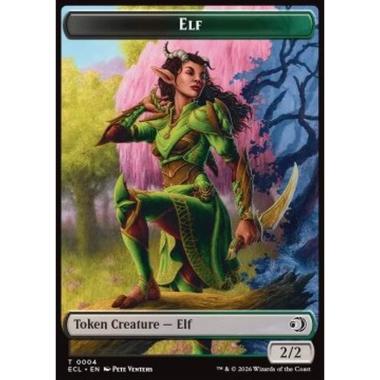 Elf Token (BG 2/2) // Treasure Token - Elf Token (BG 2/2) // Treasure Token - [TECL][NM]