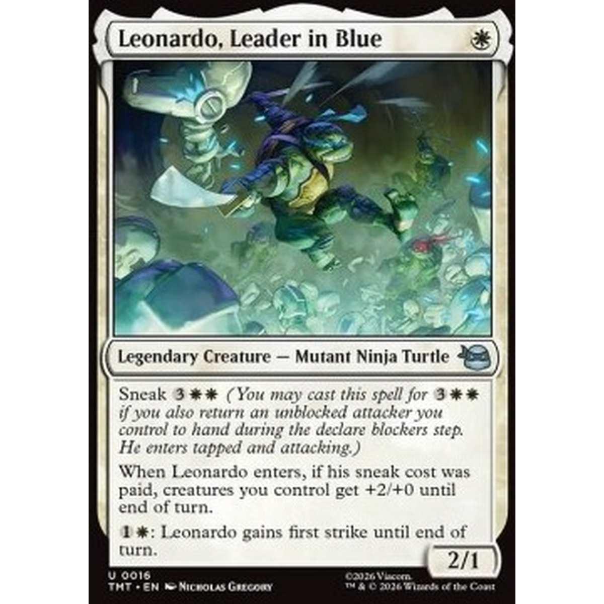 Leonardo, Leader in Blue - Leonardo, Leader in Blue - [TMT][NM] [Foil]