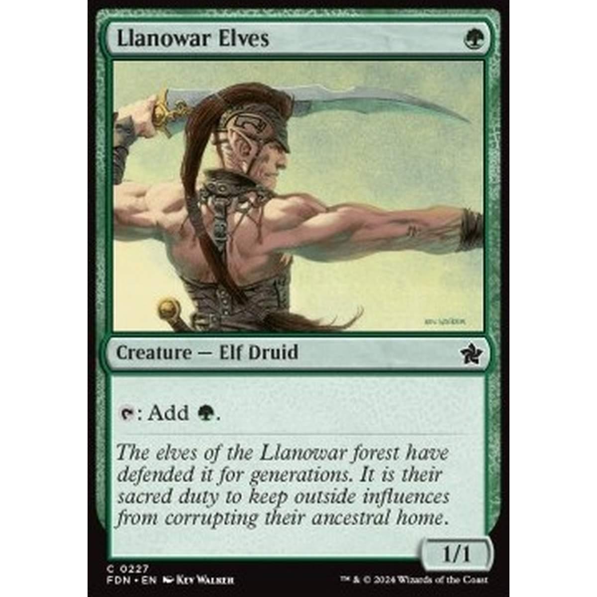 Llanowar Elves - Llanowar Elves - [FDN][NM] [Foil]