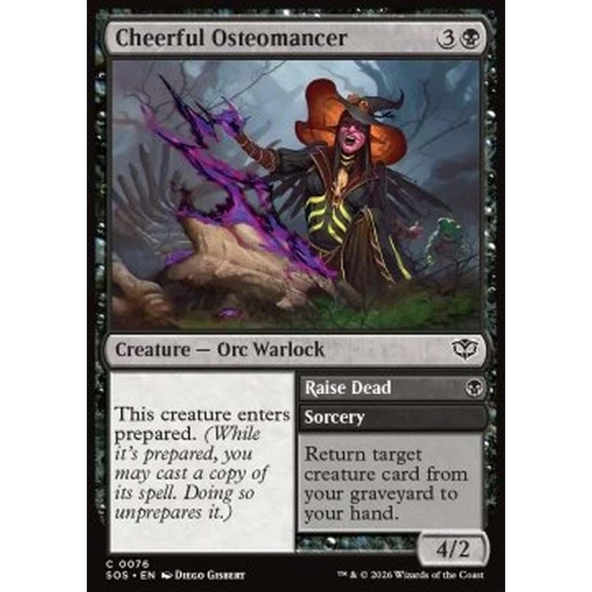 Cheerful Osteomancer // Raise Dead - Cheerful Osteomancer // Raise Dead - [SOS][NM]