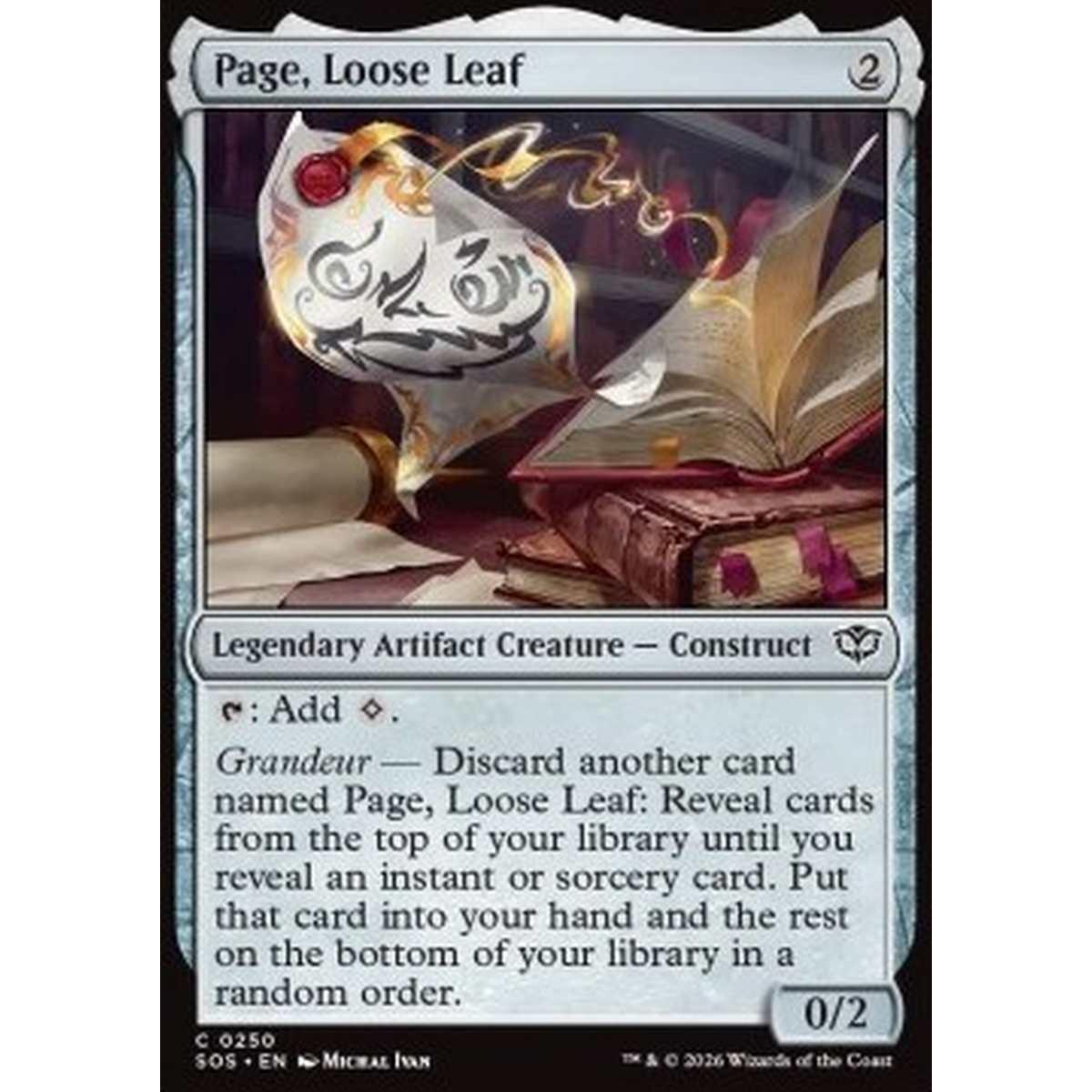 Page, Loose Leaf - Page, Loose Leaf - [SOS][NM]