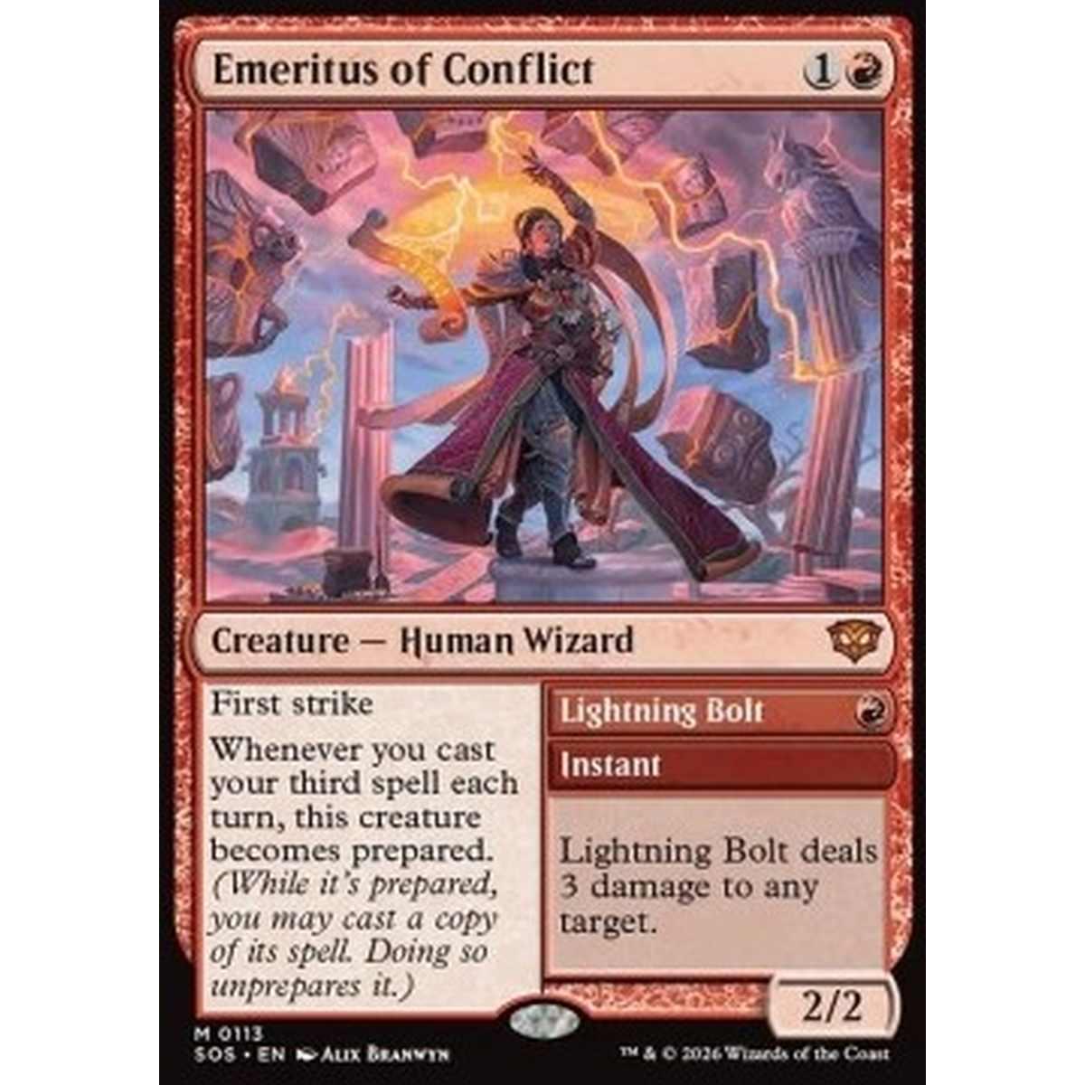 Emeritus of Conflict // Lightning Bolt - Emeritus of Conflict // Lightning Bolt - [SOS][NM]