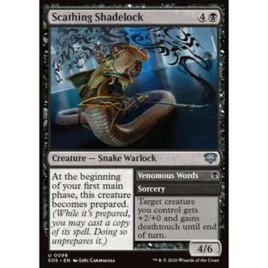 Scathing Shadelock // Venomous Words - Scathing Shadelock // Venomous Words - [SOS][NM] [Foil]
