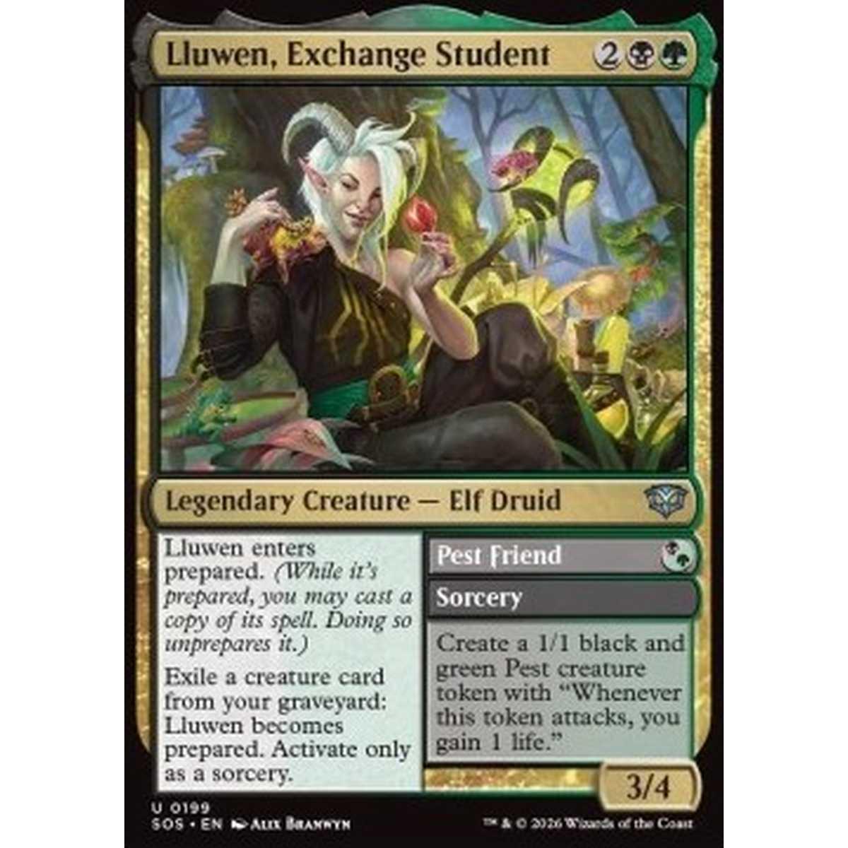 Lluwen, Exchange Student // Pest Friend - Lluwen, Exchange Student // Pest Friend - [SOS][NM] [Foil]