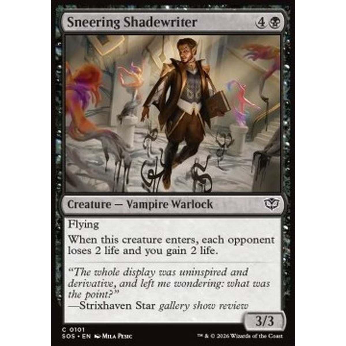 Sneering Shadewriter - Sneering Shadewriter - [SOS][NM] [Foil]