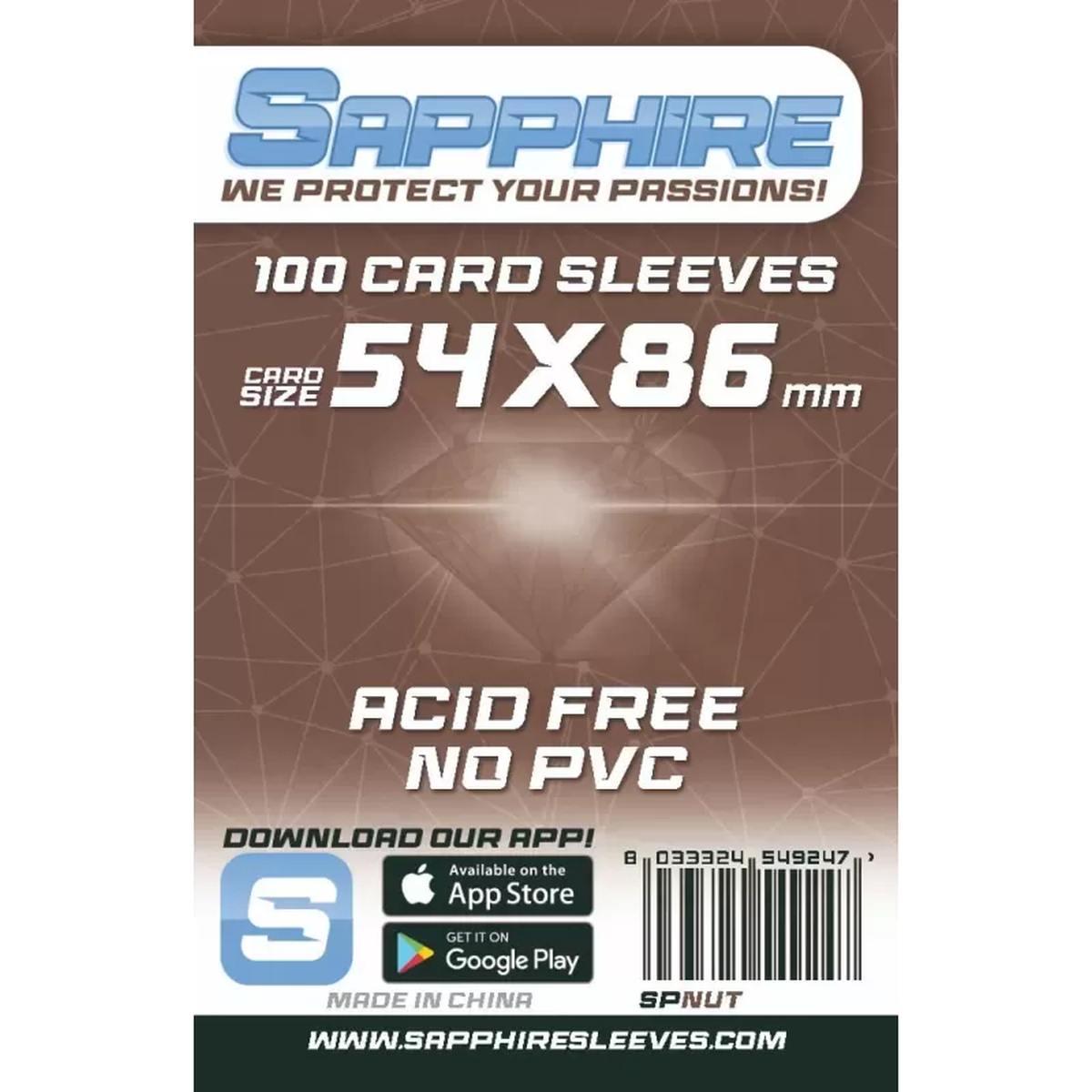 Sapphire Sleeves: 100 Bustine 54x86 mm