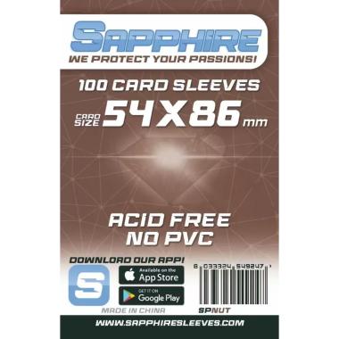Sapphire Sleeves: 100 Bustine 54x86 mm